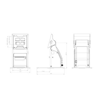 A8V2, Standfu mit 80mm Thermodrucker, USB+Serial, VESA 75,100,