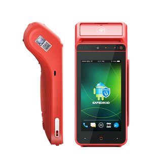 i9100MSR, Mobiles Android POS Terminal mit Card Reader, 2D Scanner und 58mm Drucker