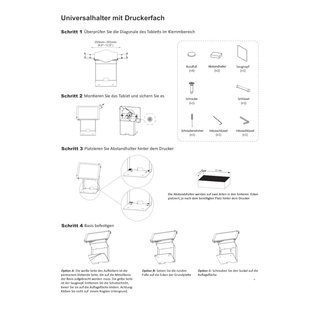 Tablet / Druckerstnder, Universalhalterung fr verschiedene Tablets