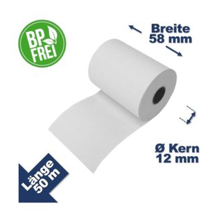 Bonrolle, pass.f. Gainscha iSH58 und baugleiche, 58x50x12mm, weiss, 48g/m2, VPE: 50 Stk.