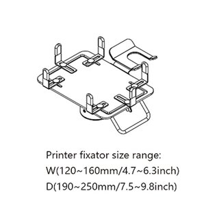 PA220, Halterung fr Drucker, Lnge 220mm, schwarz