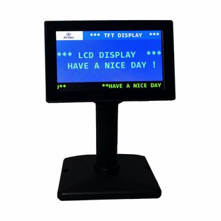 VP500T2, 5 LCD Kundenanzeige, QR Code fhig, mit Standfuss (2 verschiedene Hhe), USB Anschluss