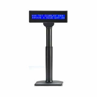 VP220C3, LCD Kundenanzeige, blau/weiss, 20x2, mit verstellbarem Standfuss, USB Anschluss