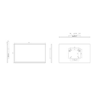 PM156MP, 15.6 LCD Touchmonitor, Metallgehuse, HDMI, PCAP Touch (USB), ohne Standfu, VESA 75x75 und 100x100, schwarz
