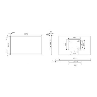 MF156CP, 15.6 UBS-C Monitor, USB-C, HDMI, PCAP Touch, mit Lautsprecher, VESA 75x75 und 100x100, schwarz