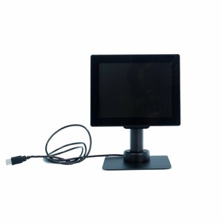JD080UG, 8 LCD Monitor, true flat, USB, ohne Touch, mit Standfu, VESA 75x75, schwarz