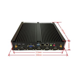 IPC6000-i3, Box PC, i3-6006U, 8GB RAM, 128GB SSD, 2x USB3.0, 6x USB2.0, 6x COM, 1x WIFI